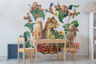 Falmatrica 100x132 Dzsungel szafari rajzfilm állatokkal