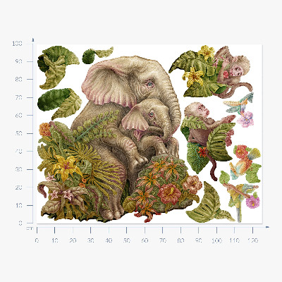 Falmatrica 100x125 Szafari egzotikus állatokkal és növényzettel