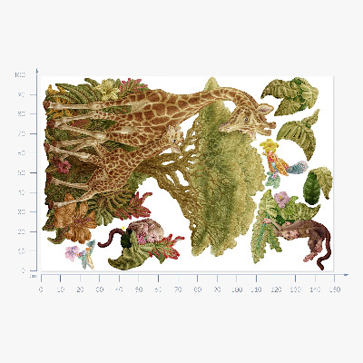 Falmatrica 100x150 Szafari a vad természet pasztell változatában