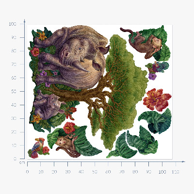 Falmatrica 100x108 Vadon élő állatok és szafari növényzet rajzokon