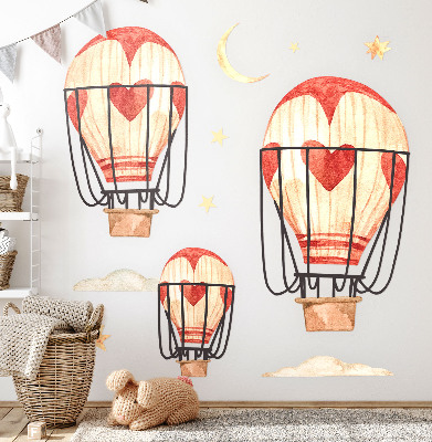Falmatrica 100x165 Boho léggömbök és csillagok akvarell stílusban