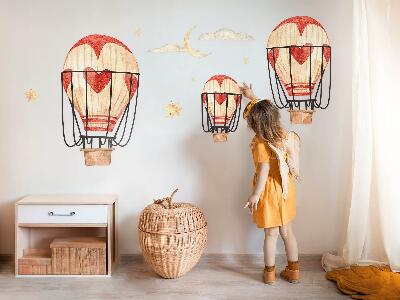 Falmatrica 100x165 Boho léggömbök és csillagok akvarell stílusban