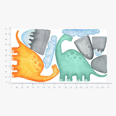 Falmatrica 100x179 Dinoszauruszok pasztell akvarell tájakon