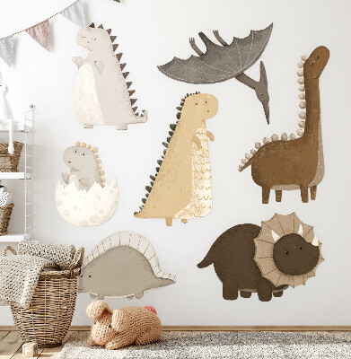 Falmatrica 100x152 Aranyos pasztell dinoszauruszok bohó stílusban