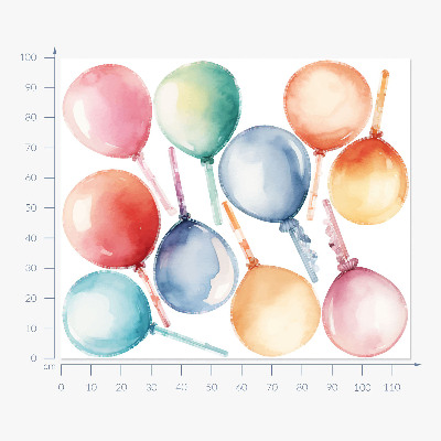 Falmatrica 100x116 Pasztell léggömbök színes harmóniában