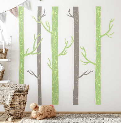 Falmatrica 100x145 Pasztell erdő dekoratív fákkal