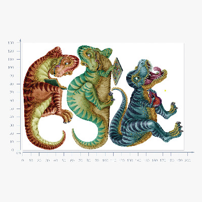 Falmatrica 130x195 Dinoszauruszok vidám rajzfilm változatban