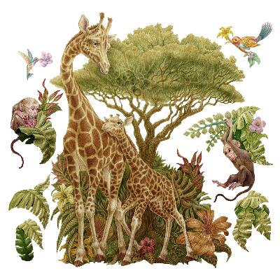 Falmatrica 130x195 Szafari a vad természet pasztell változatában
