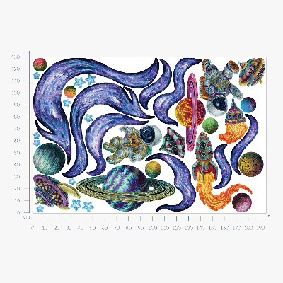 Falmatrica 130x195 Űrhajós űrrakéták rajzfilm stílusú