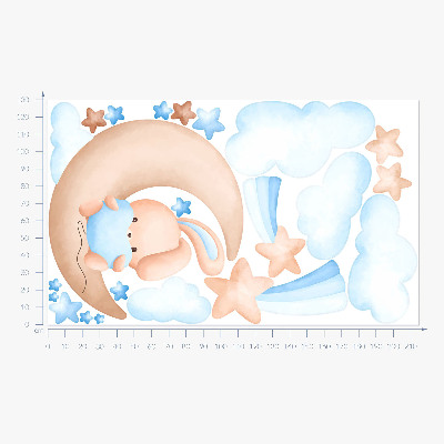 Falmatrica 130x214 Nyuszi a felhőkben a pasztell holdon
