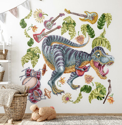 Falmatrica 130x193 Zenei dinoszauruszok pasztell színekben