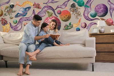 Falmatrica 130x200 Rakéták és bolygók űrkalandjai pasztell színben