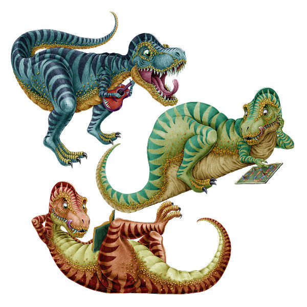 Falmatrica 60x90 Dinoszauruszok vidám rajzfilm változatban