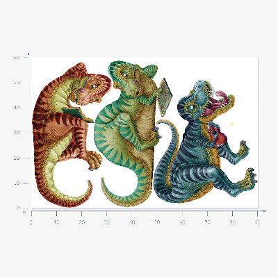 Falmatrica 60x90 Dinoszauruszok vidám rajzfilm változatban