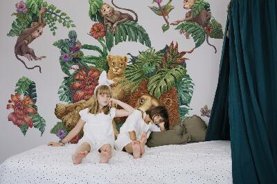 Falmatrica 60x95 Szafari egzotikus vadállatok trópusi dzsungel rajzfilm stílusú
