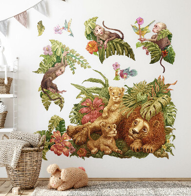 Falmatrica 60x92 Szafari egzotikus állatok pasztell dzsungelben