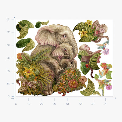 Falmatrica 60x75 Szafari egzotikus állatokkal és növényzettel