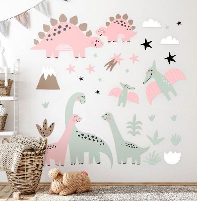 Falmatrica 60x96 Dinoszauruszok a pasztell dzsungelben
