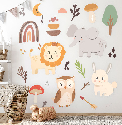 Falmatrica 60x109 Bájos állatmintás boho stílusban