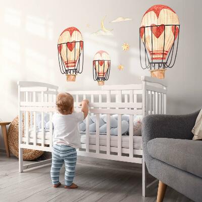 Falmatrica 60x99 Boho léggömbök és csillagok akvarell stílusban