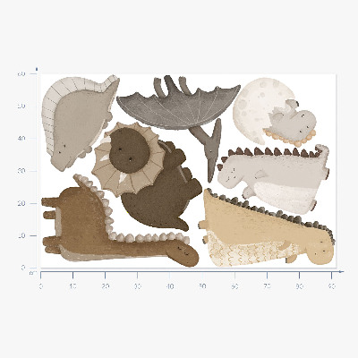 Falmatrica 60x91 Aranyos pasztell dinoszauruszok bohó stílusban