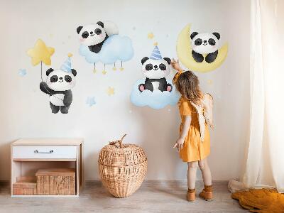 Falmatrica 60x84 Aranyos pandák a pasztell égbolton, akvarellben