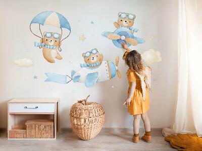 Falmatrica 60x94 Aranyos mackók a pasztell akvarell égbolton