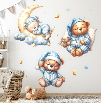 Falmatrica 60x103 Teddy mackók az űrben akvarell pasztell égbolton