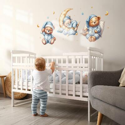 Falmatrica 60x103 Teddy mackók az űrben akvarell pasztell égbolton