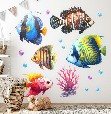 Falmatrica 60x91 A színes akvarell halak víz alatti világa