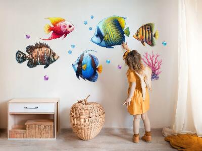 Falmatrica 60x91 A színes akvarell halak víz alatti világa