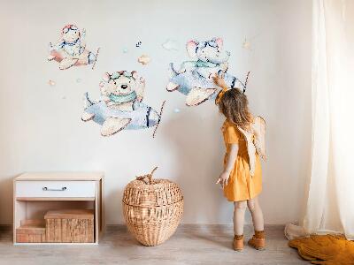 Falmatrica 60x92 Elefánt mackó és fiú pasztellsíkokban
