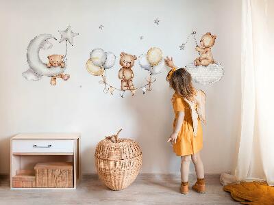 Falmatrica 60x88 Pasztell mackók és lufi akvarell stílusban