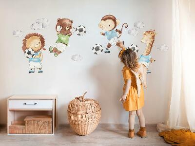 Falmatrica 60x87 Sport állatok labdával akvarell stílusban