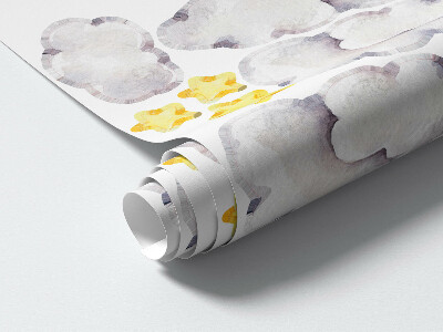 Falmatrica 60x95 Állatok a felhőkben akvarell stílusban