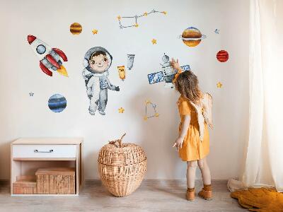 Falmatrica 60x80 Egy kis űrhajós űrutazása akvarellben