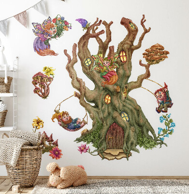 Falmatrica 80x129 Varázslatos erdei lények és egy faház