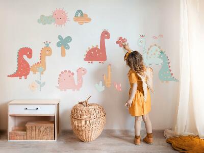 Falmatrica 80x122 A dinoszauruszok pasztell világa bohó stílusban