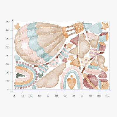 Falmatrica 80x113 Boho akvarell pasztell minták