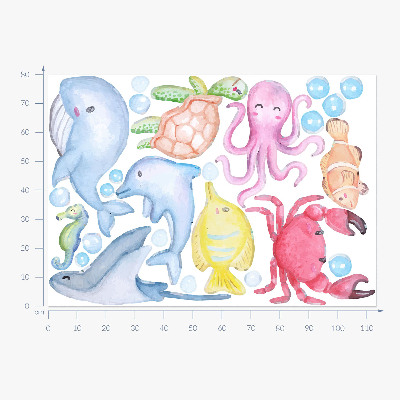 Falmatrica 80x113 Akvarell lények pasztell víz alatti világa