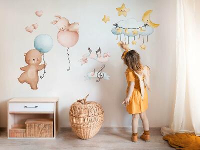Falmatrica 80x119 Léggömb állatok a pasztell égen