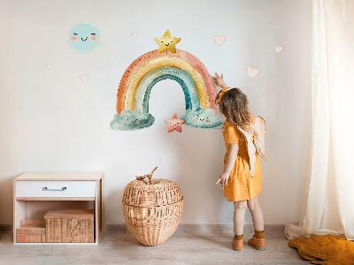 Falmatrica 80x88 Pasztell szivárvány csillagokkal a természetben