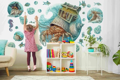Falmatrica 80x84 Pasztell stílusú rákok víz alatti földjei
