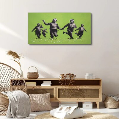 Vászonkép Rohamrendőr a Banksy Fieldben