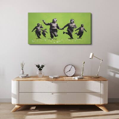 Vászonkép Rohamrendőr a Banksy Fieldben
