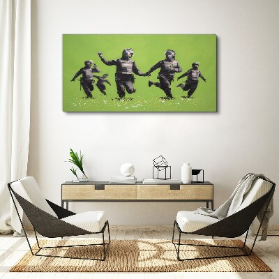 Vászonkép Rohamrendőr a Banksy Fieldben