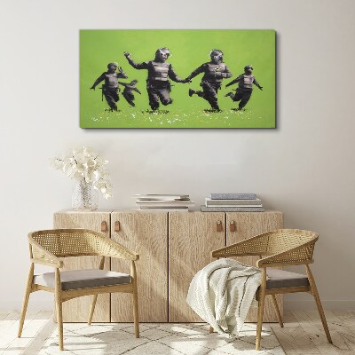Vászonkép Rohamrendőr a Banksy Fieldben