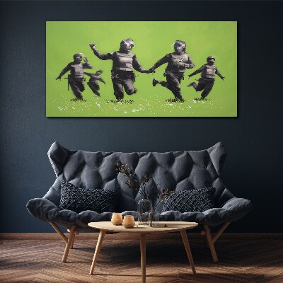 Vászonkép Rohamrendőr a Banksy Fieldben