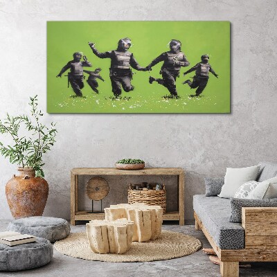 Vászonkép Rohamrendőr a Banksy Fieldben