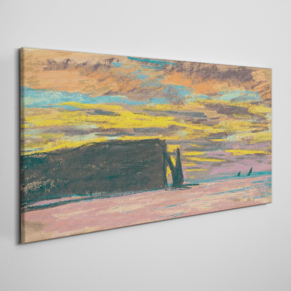 Vászonkép Naplemente Claude Monet